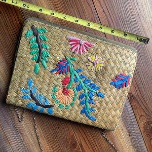 3/$20 Straw summer crossbody clutch tropical purse